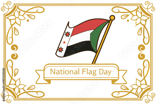 Elegant decorative vector artwork of national flag patriotic design illustration.