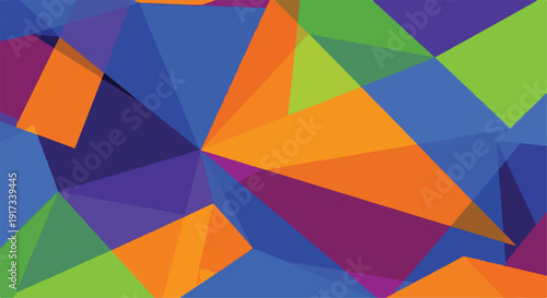 Vibrant Colorful Abstract Geometric Background with Low Poly Triangles