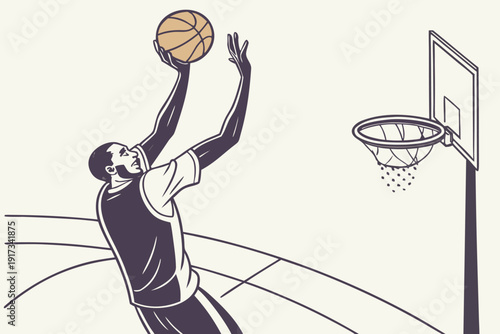 Football player shooting the ball action illustration.