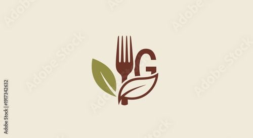 Organic Food Letter G Logo - Healthy Lifestyle & Natural Dining Brand