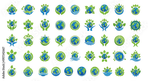 Wallpaper Mural Extensive Collection of Eco Earth and Nature Logos Torontodigital.ca