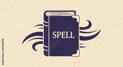 Illustrated spell book icon