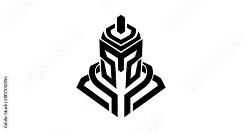 Knife on a striped towel illustration