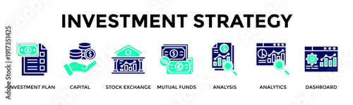 Investment Strategy Banner Web Icon Vector Illustration Concept For Grow Wealth Through Smart Investment And Market Analysis