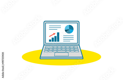 コンピューターのモニターのイラスト　データ