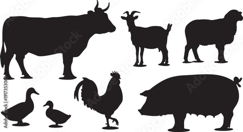 Ramadan black and white vector illustration with crescent moon and hanging stars. Calligraphy text design for Islamic holy month celebration.