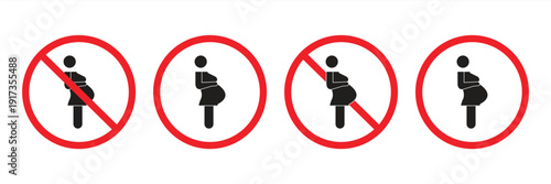 no pregnant mother sign vector design illustration