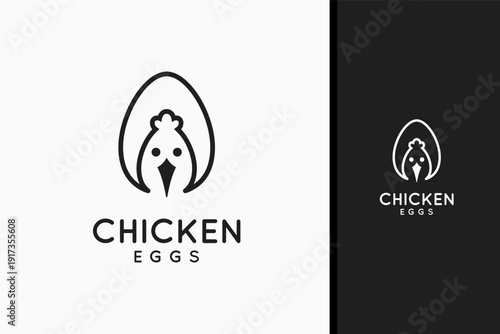 Chicken egg logo symbol icon design