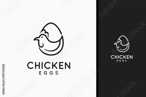 Chicken egg logo symbol icon design