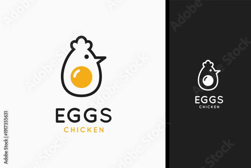 Chicken egg logo symbol icon design