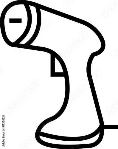 Steamer nozzle icon, Powerful garment steamer emblem. vector steam cleaner head symbol design electric portable device for travel. flat household appliance accessory design for home maintenance