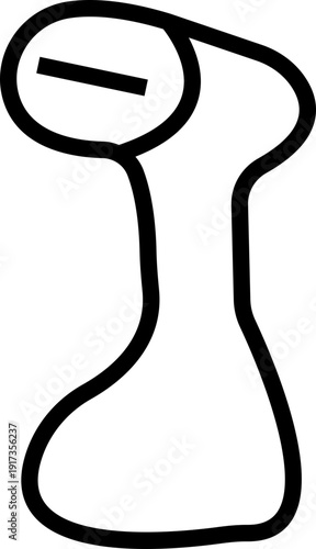 Steamer nozzle icon, Powerful garment steamer emblem. vector steam cleaner head symbol design electric portable device for travel. flat household appliance accessory design for home maintenance