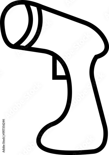 Steamer nozzle icon, Powerful garment steamer emblem. vector steam cleaner head symbol design electric portable device for travel. flat household appliance accessory design for home maintenance