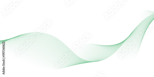 green line wave and abstract white background eps10