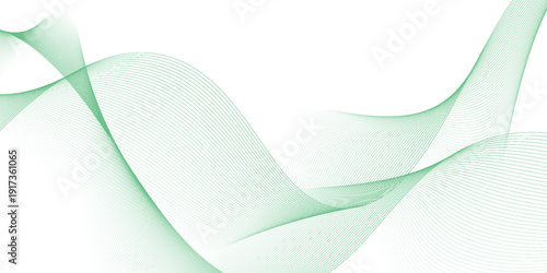 green line wave and abstract white background eps10