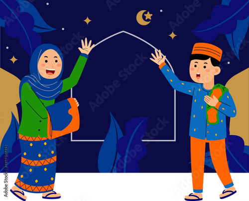 Muslim Couple Celebrating Ramadan