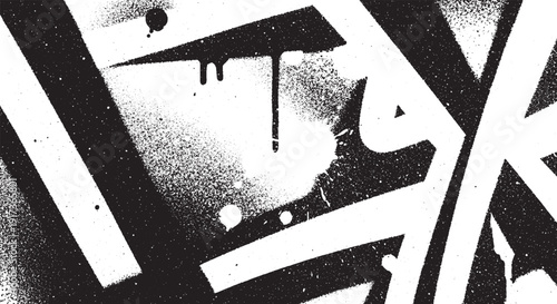 Abstract Graffiti Art with Spray Paint Drips and Splatters.