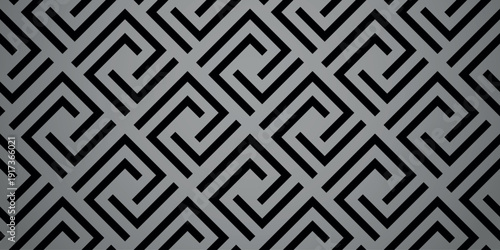 Abstract geometric pattern. A seamless vector background. Gray and black ornament. Graphic modern pattern. Simple lattice graphic design