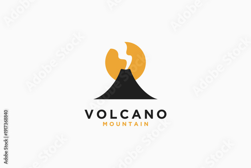 Volcano mountain logo symbol icon design