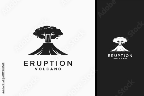 Eruption volcano logo symbol icon design
