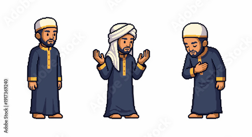 Muslim Man in Prayer.