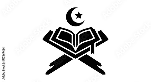 Islamic Religion Symbol Logo.