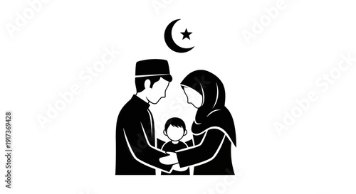 Muslim Family with Baby.