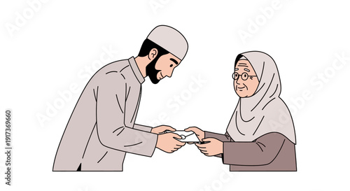 Man Giving Money Woman.