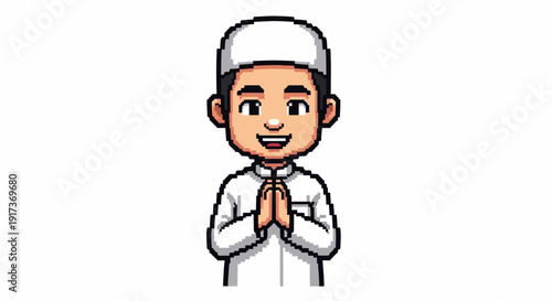 Muslim Man in Prayer.