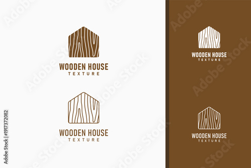 Wood house logo symbol icon design