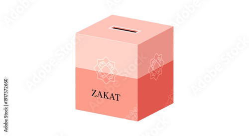 Pink Zakat Donation Box.