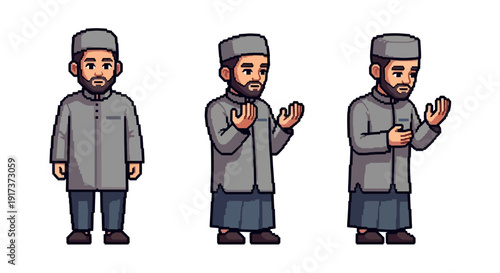 Muslim Man in Prayer.