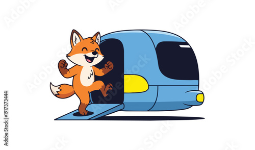 Monster in a crowd of people concept illustration of anxiety