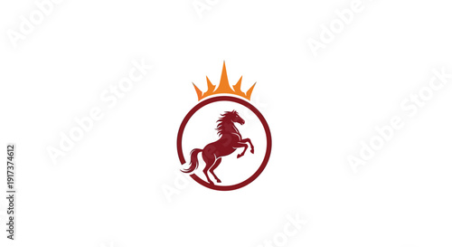 A logo illustration of a Fire Horse zodiac symbol with a gold crown, featuring a red horse in a circular design on a white background, conveying a sense of Chinese New Year celebration.
