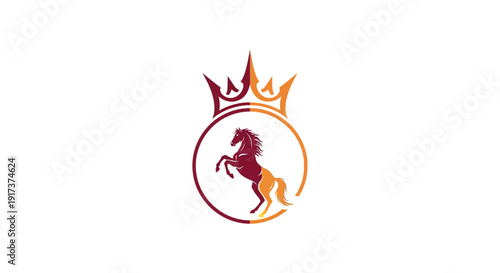 A logo illustration of a Fire Horse zodiac sign with a crown, featuring a horse in a circular design with red, orange, and gold colors, symbolizing the Chinese New Year.