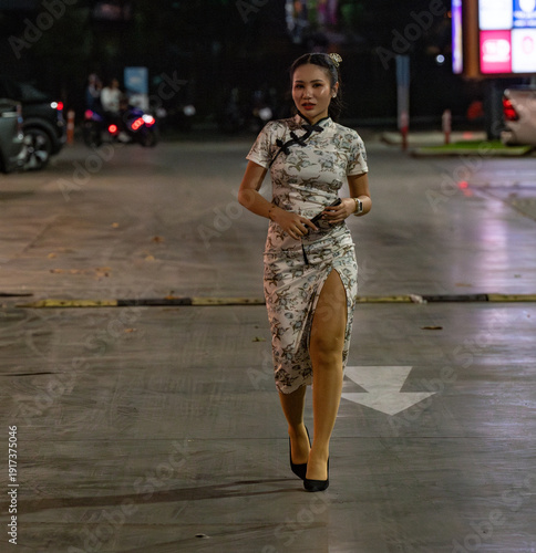 Thai girl in Chinese Style Dress