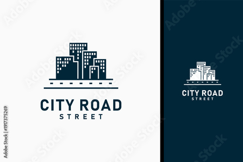 City road logo symbol icon design