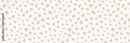 Leopard print seamless pattern. Animal neutral color vector design. Modern abstract cheetah skin minimal Scandinavian bg. Retro irregular spot wallpaper banner. Brushstroke home fashion textile repeat