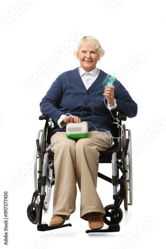 Senior woman in wheelchair ...