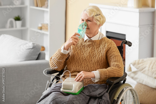Senior woman in wheelchair ...