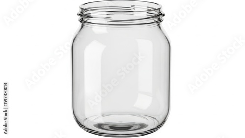 Clear glass jar with metal lid for storage and preservation of food items