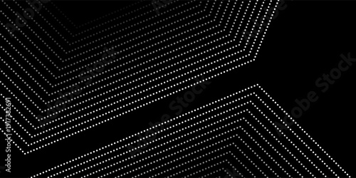 Abstract dark space with glowing dots shape decoration. Modern graphic art good nice old