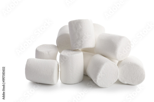 Heap of sweet marshmallows ...