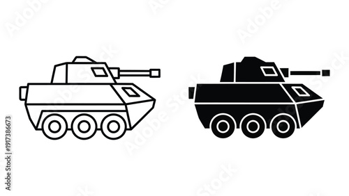 Black and white tanks side by side