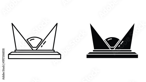 Simple line art of compass