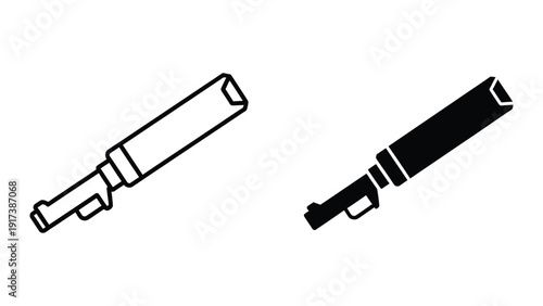 Two fuses isolated on white background