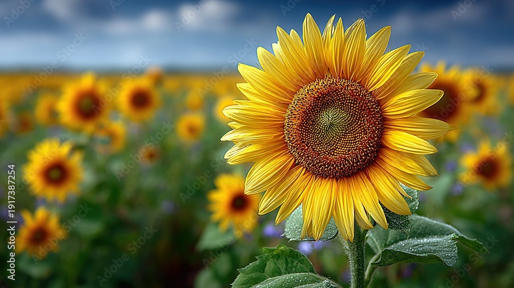 Fototapeta premium A vibrant sunflower.
