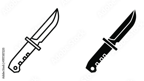 Two knives with sharp blades