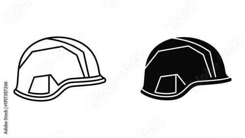 Hard hat helmet safety icon