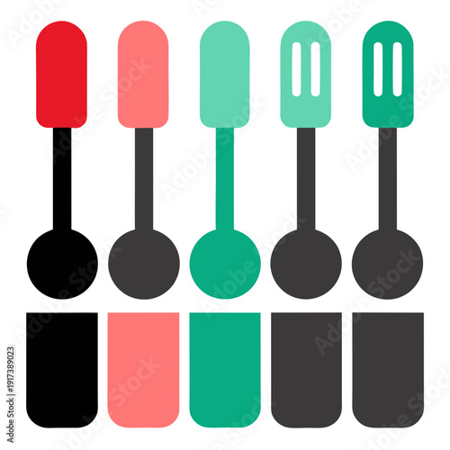 set of kitchen knives